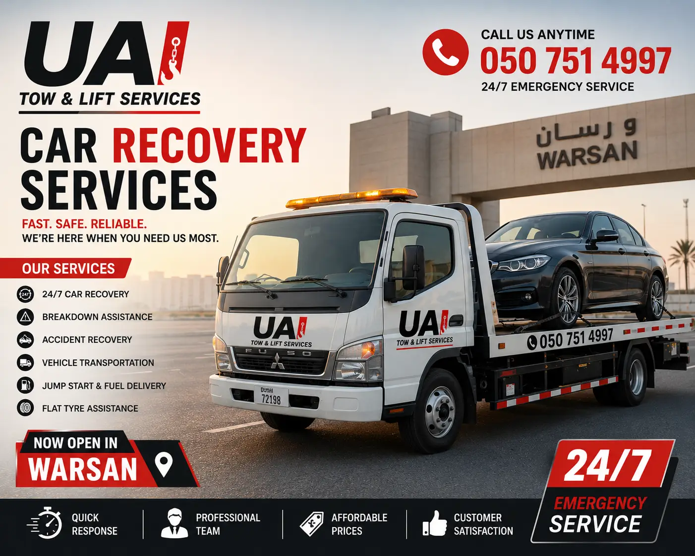Tow Truck Dubai Roadside Assistance