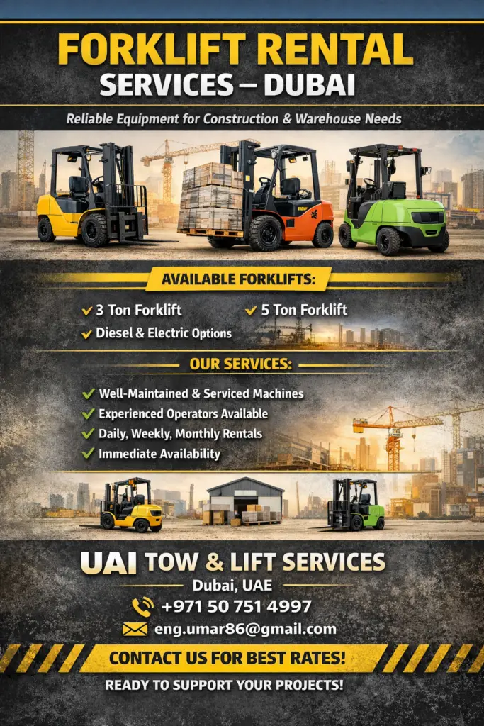 Construction Forklift Rental Dubai