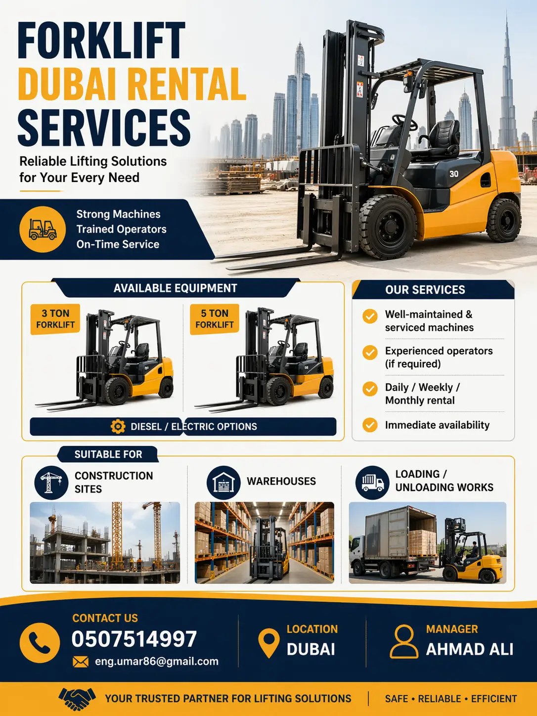Industrial Forklift Service Dubai